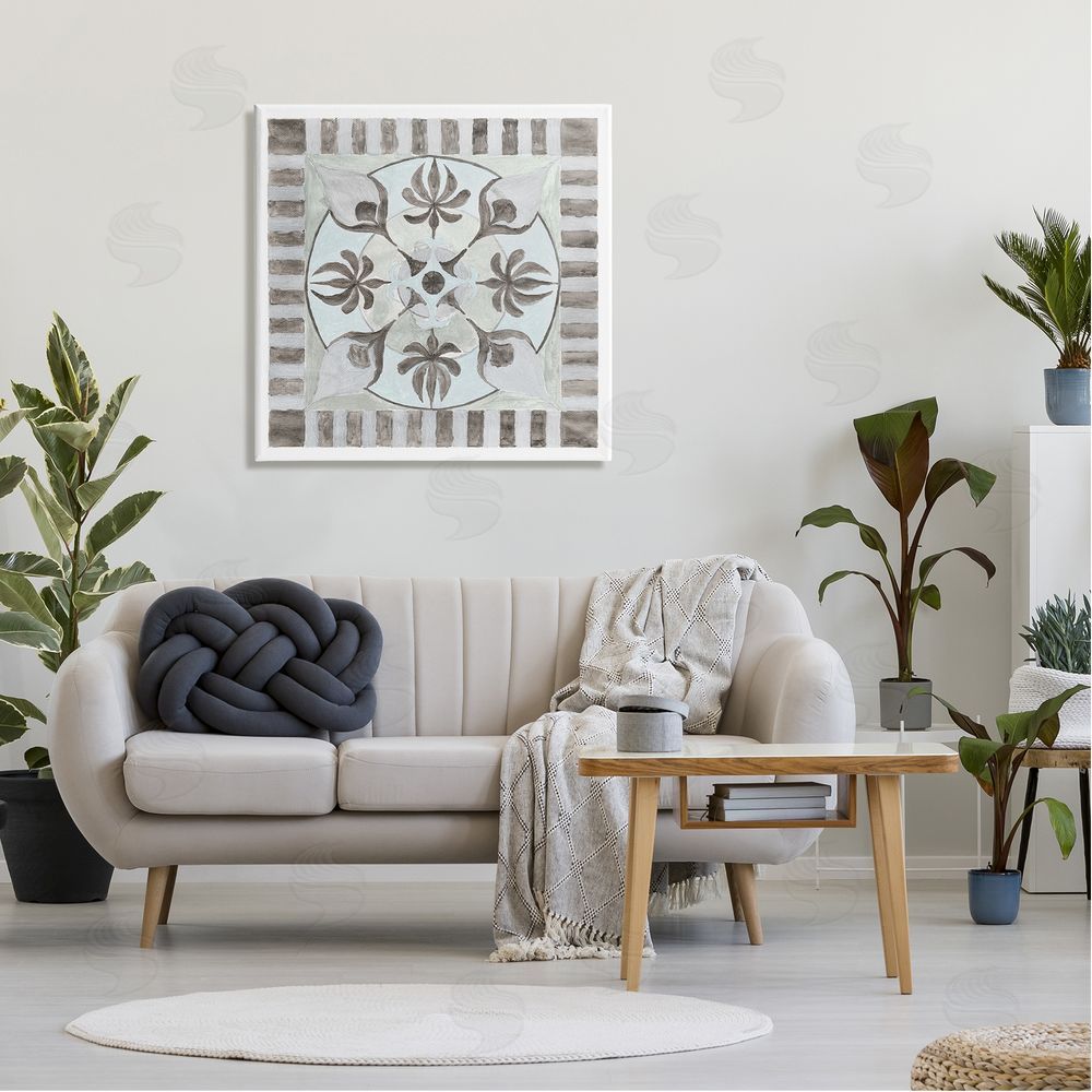 Charity Henderson Bohemian Floral Symmetry Pattern Canvas Wall Art in Room