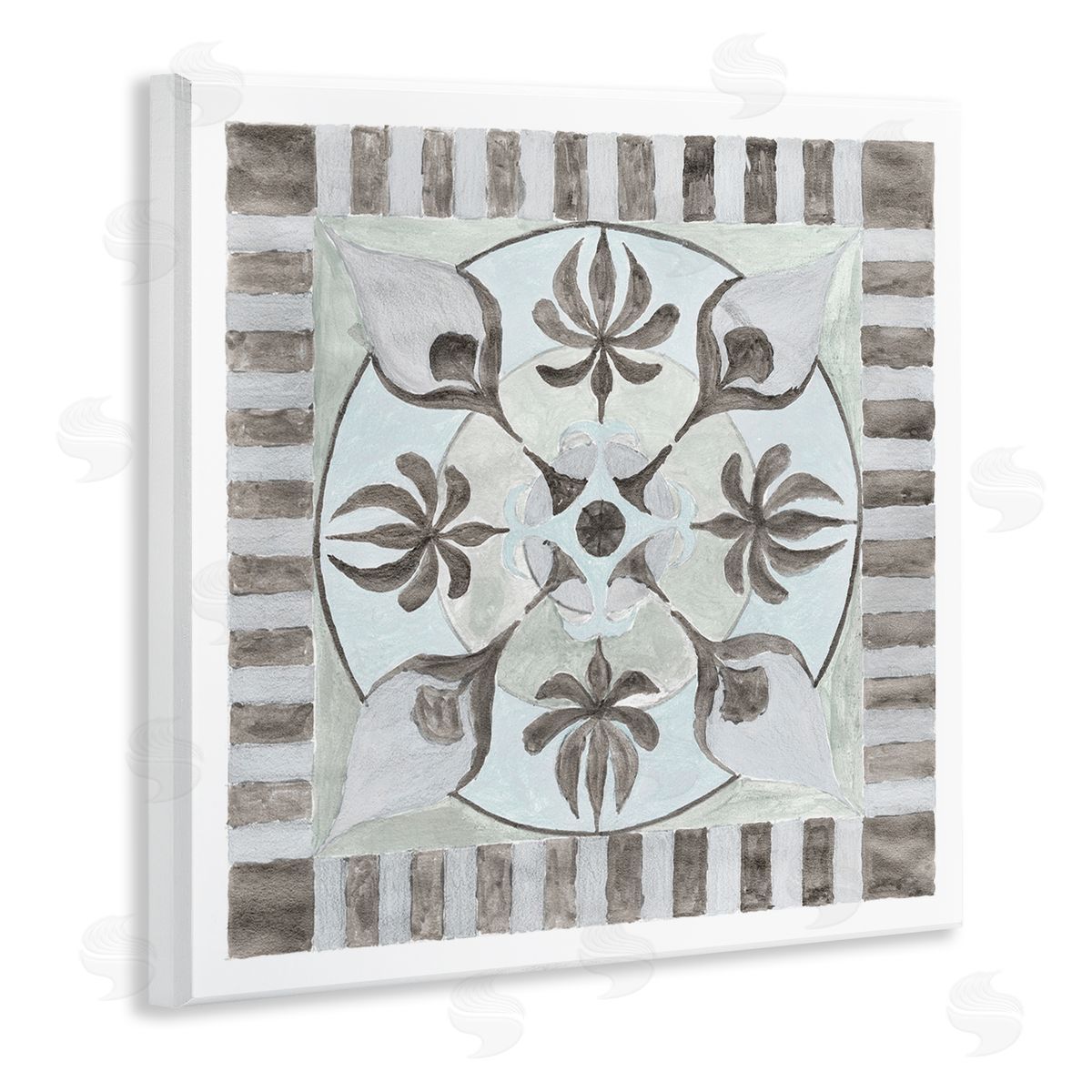 Charity Henderson Bohemian Floral Symmetry Pattern Wooden Wall Plaque Art Print