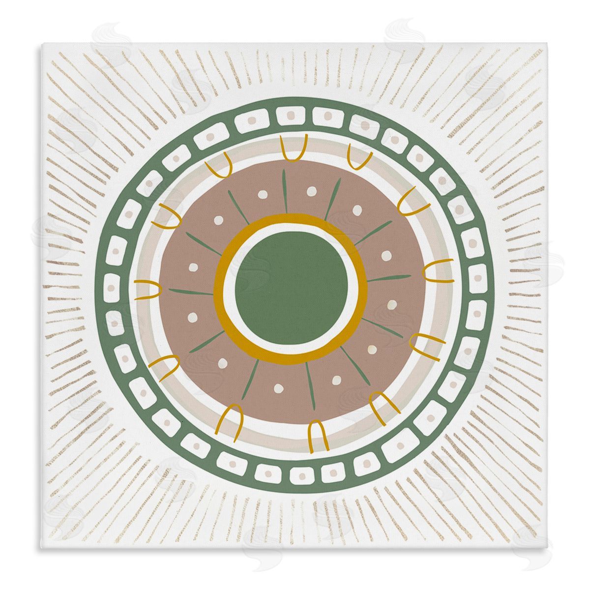 Ziwei Li Geometric Abstract Eye Fractal Stretched Canvas Wall Art Print