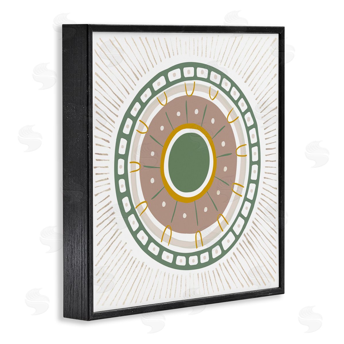 Ziwei Li Geometric Abstract Eye Fractal Black Framed Glicee Wall Art Print
