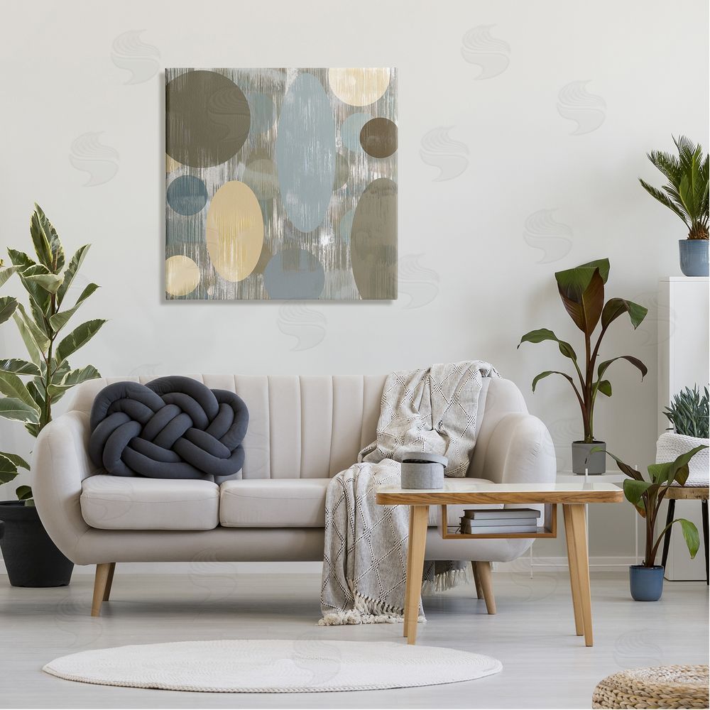 Brent Nelson Modern Ovals Abstraction Canvas Wall Art in Room