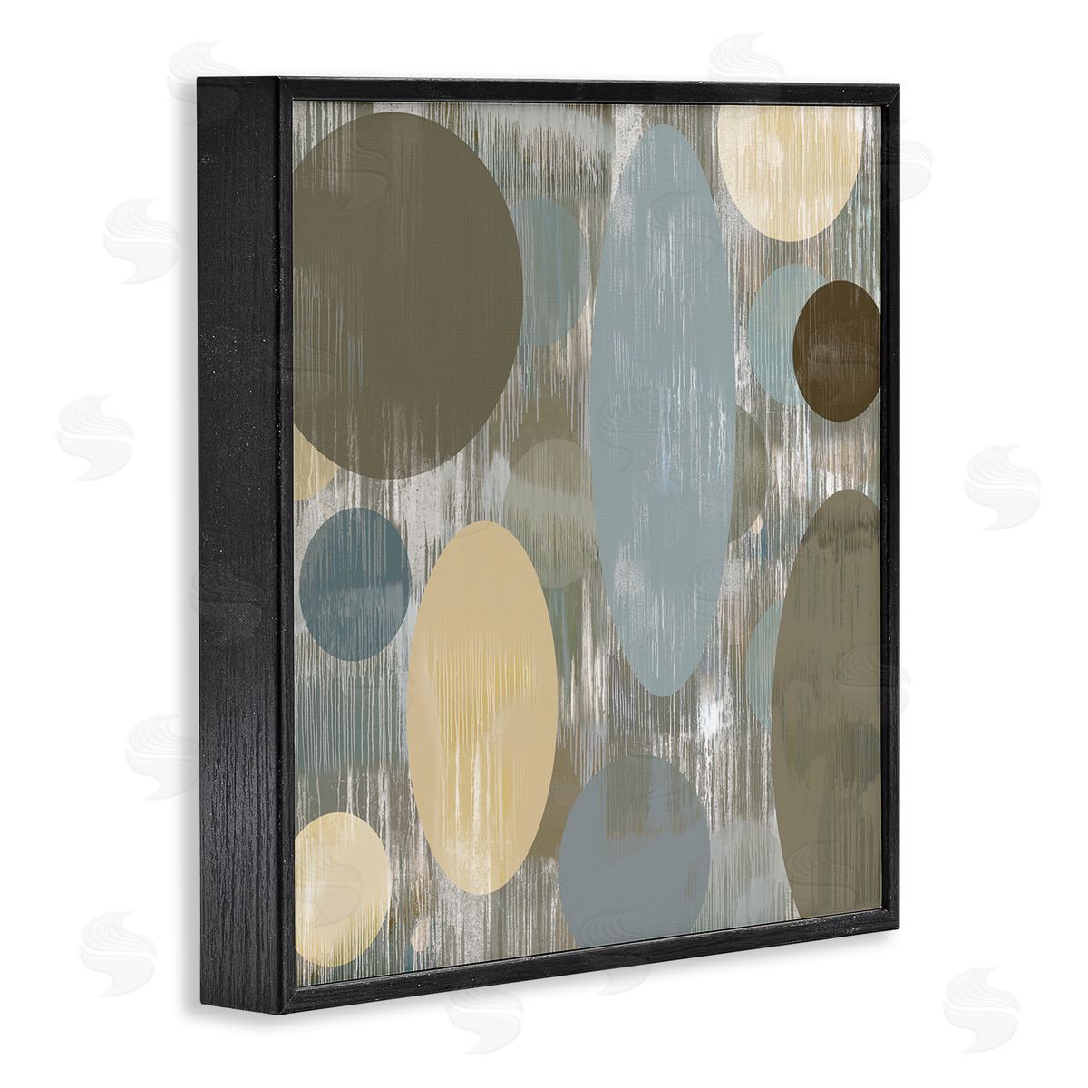 Brent Nelson Modern Ovals Abstraction Black Framed Glicee Wall Art Print
