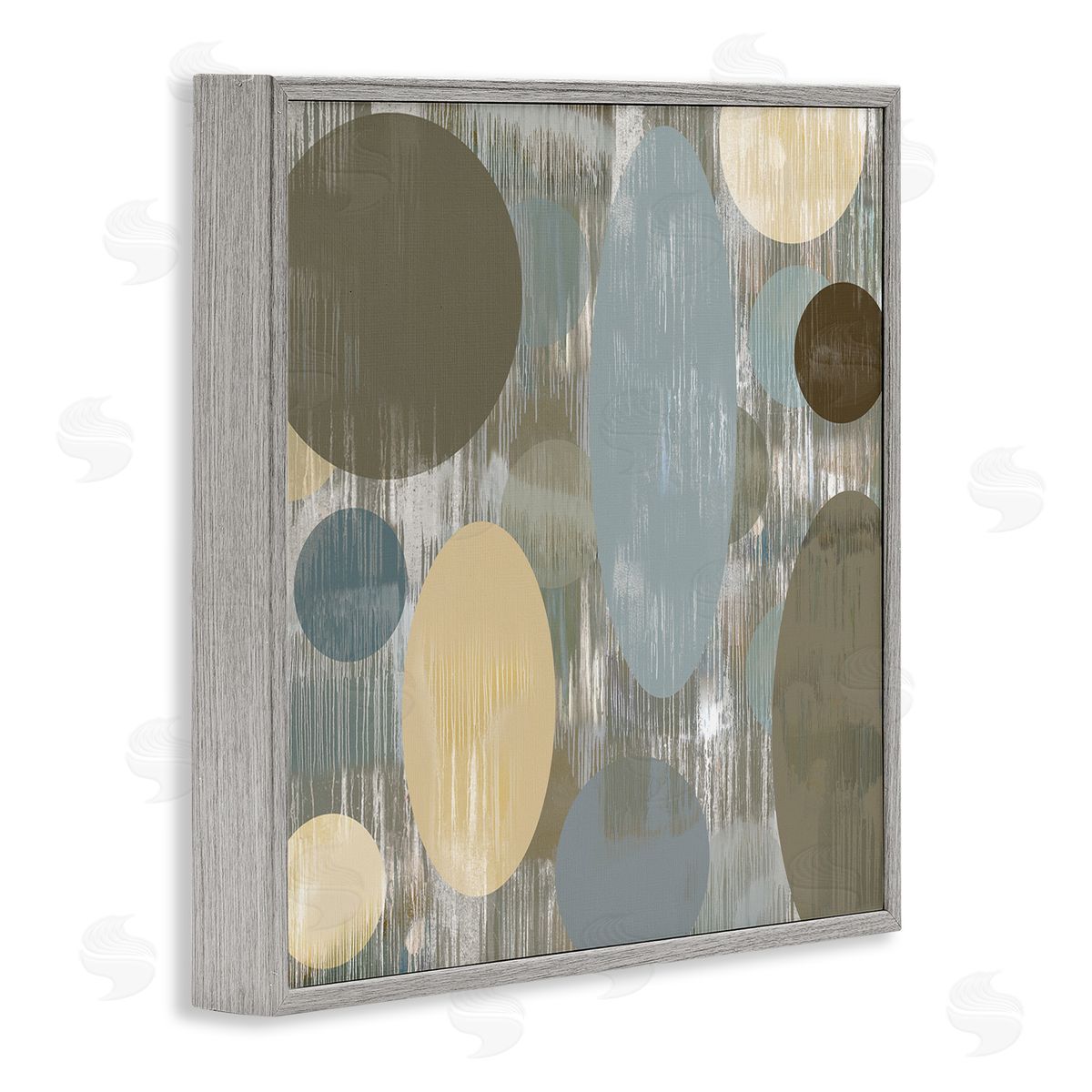 Brent Nelson Modern Ovals Abstraction Gray Framed Glicee Wall Art Print