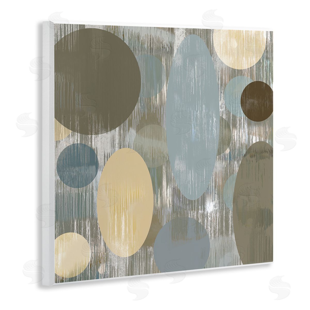 Brent Nelson Modern Ovals Abstraction Wooden Wall Plaque Art Print