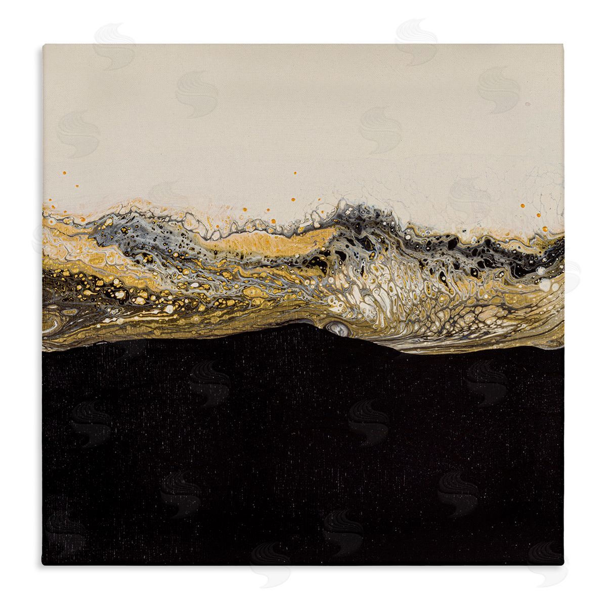 Ruth Fromstein Glam & Black Splash Stretched Canvas Wall Art Print