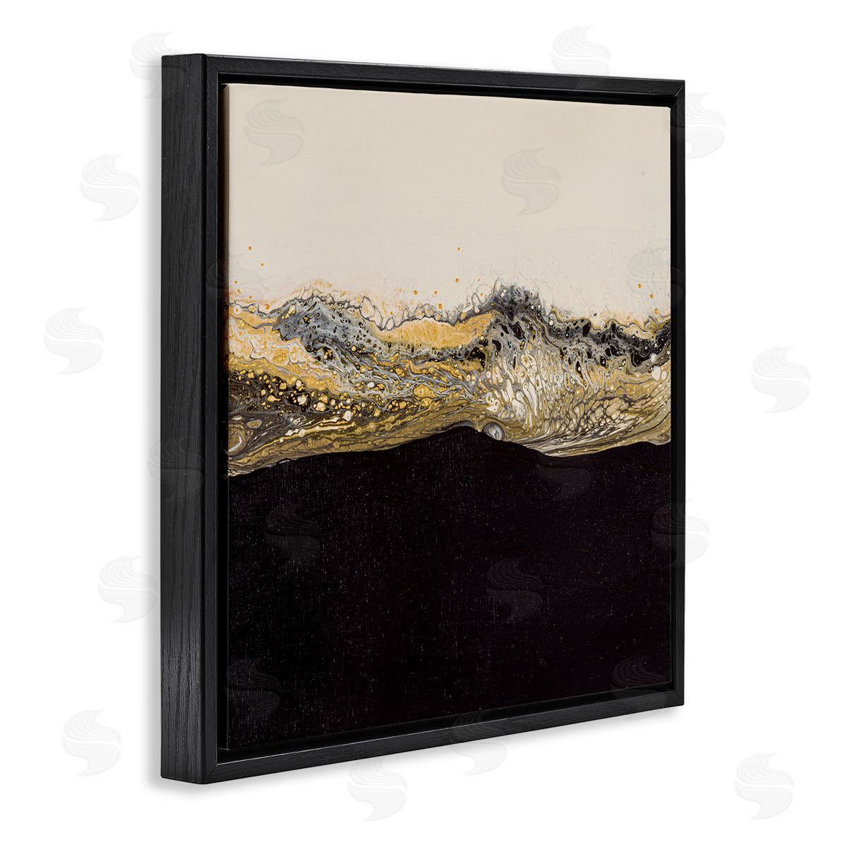 Ruth Fromstein Glam & Black Splash Black Floating Frame Canvas Wall Art Print