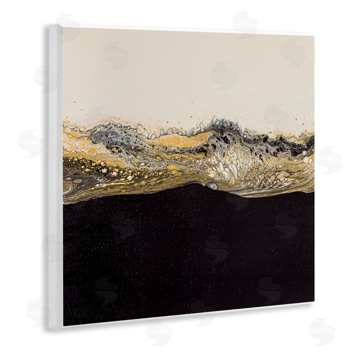 Ruth Fromstein Glam & Black Splash Wooden Wall Plaque Art Print