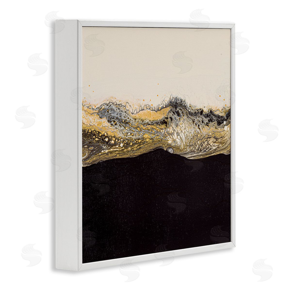 Ruth Fromstein Glam & Black Splash White Framed Glicee Wall Art Print