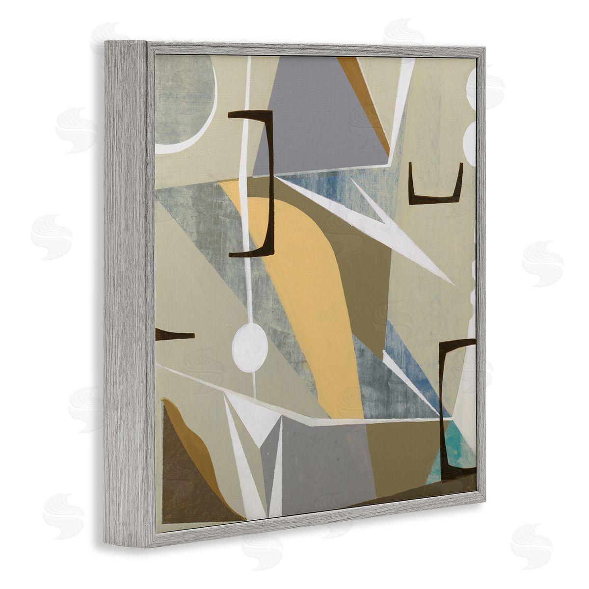 Liz Jardine Beige Modern Composition Gray Framed Glicee Wall Art Print