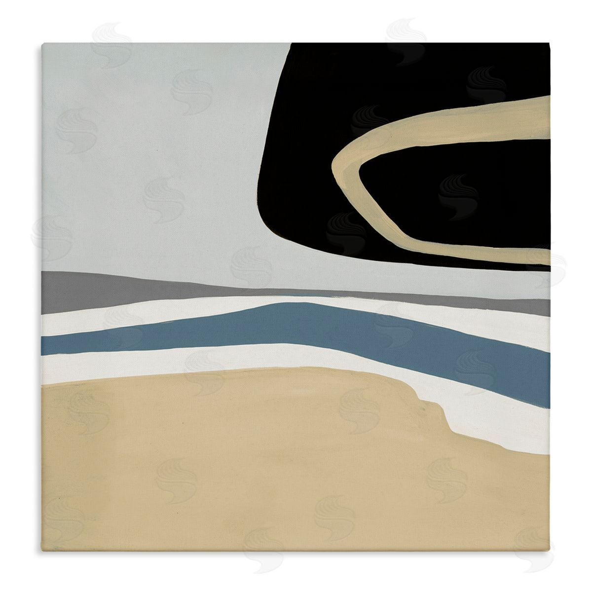 Ruth Fromstein Modern Asymmetrical Composition Stretched Canvas Wall Art Print
