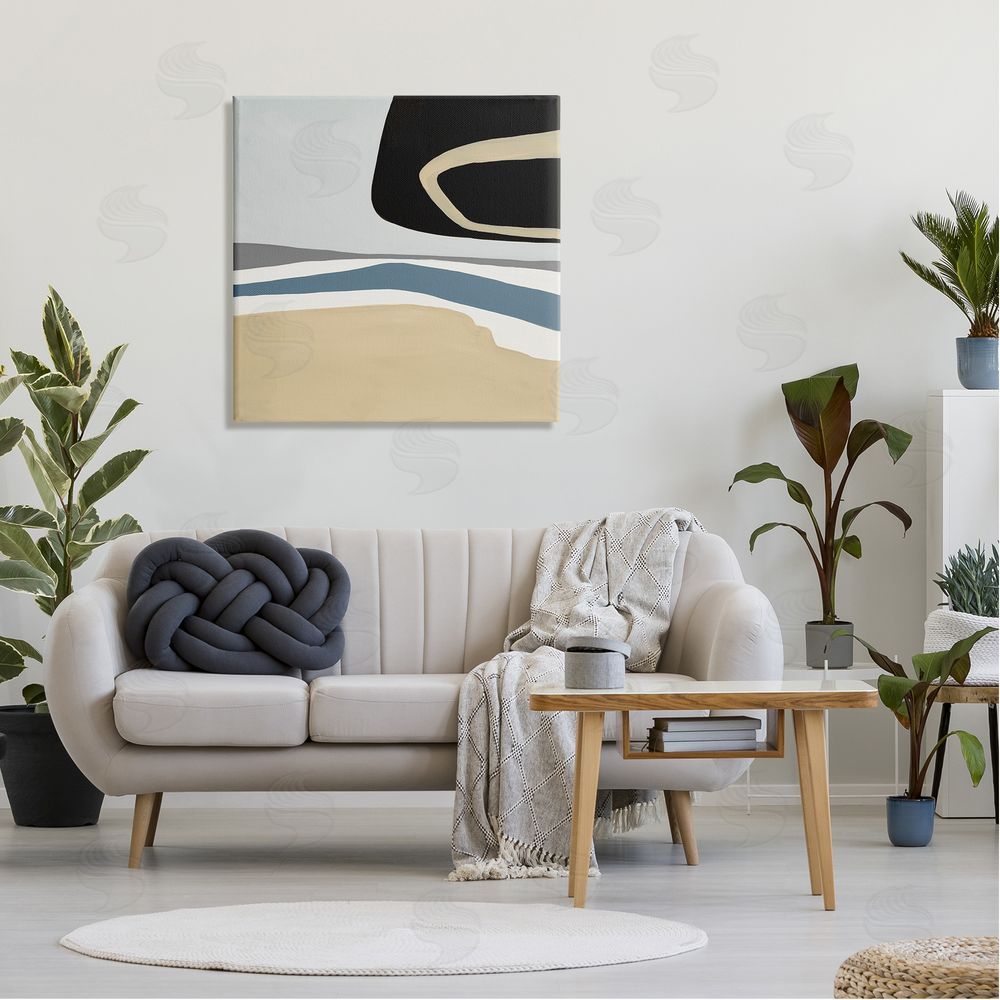 Ruth Fromstein Modern Asymmetrical Composition Canvas Wall Art in Room