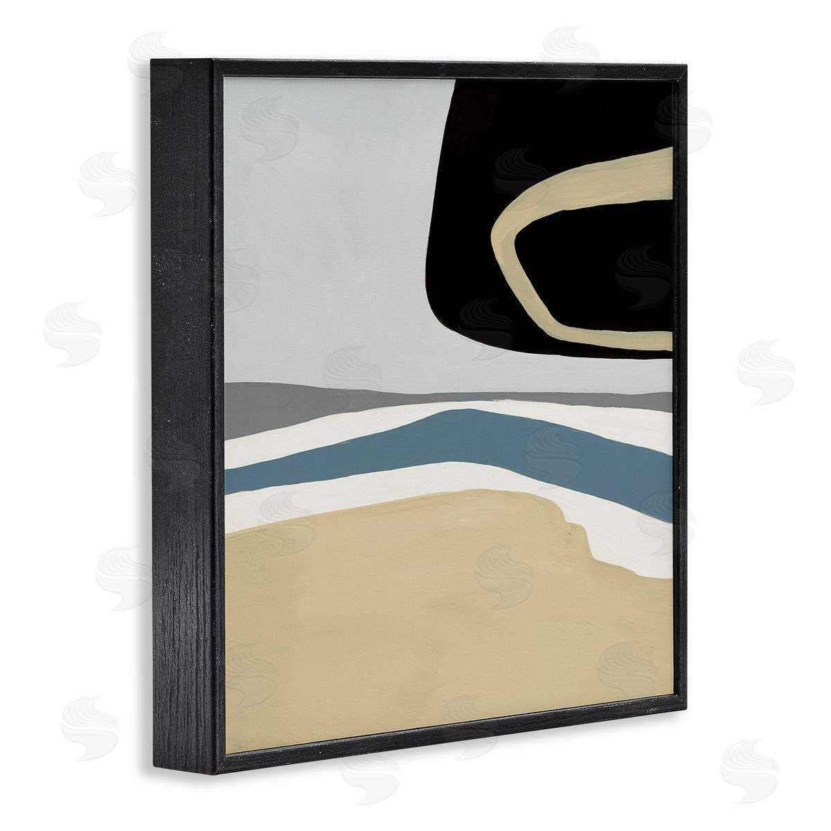 Ruth Fromstein Modern Asymmetrical Composition Black Framed Glicee Wall Art Print