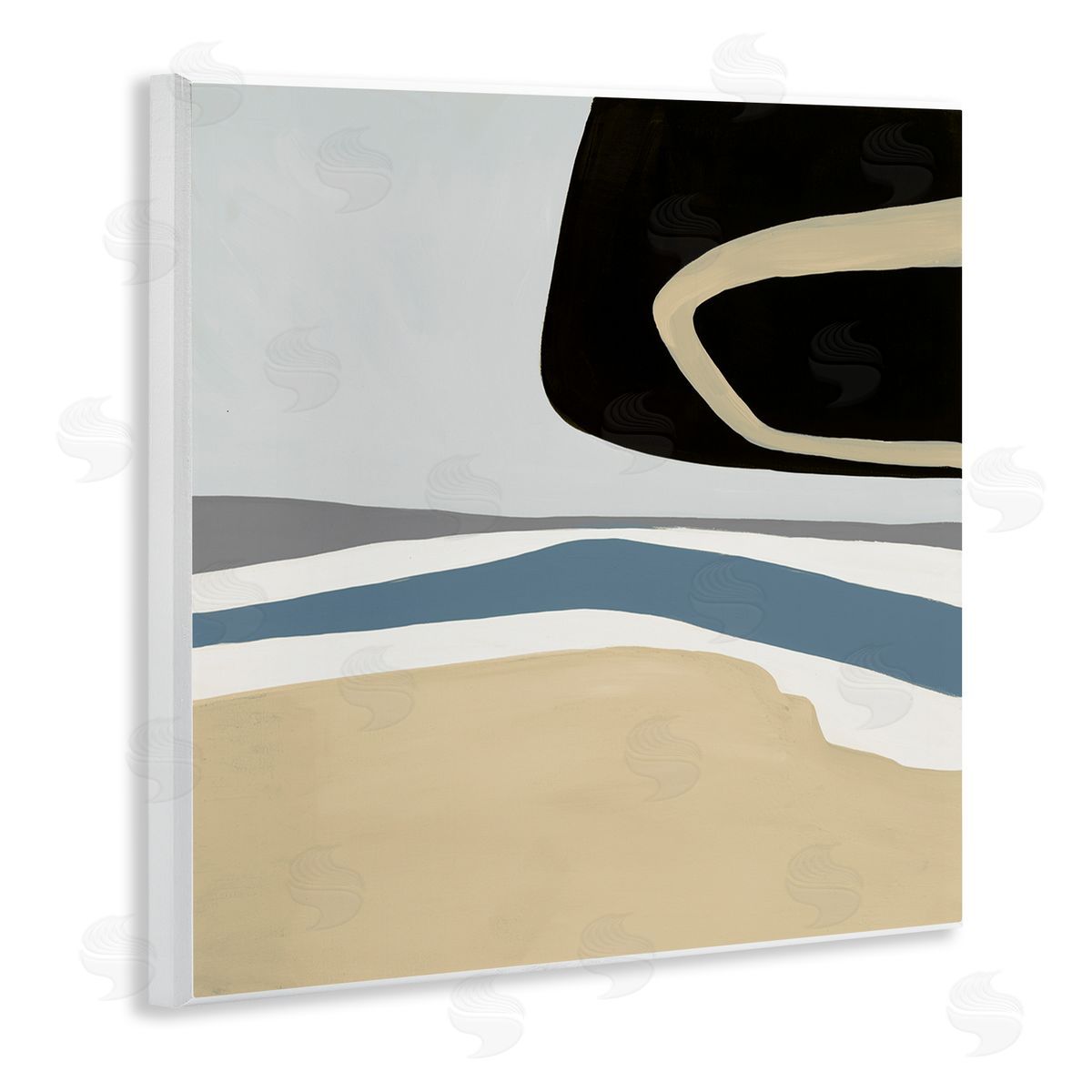 Ruth Fromstein Modern Asymmetrical Composition Wooden Wall Plaque Art Print