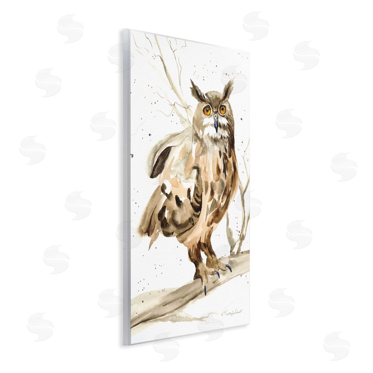 Owl Perched in Tree Wood Plaque Wall Art, Home Decor by Kelley Talent