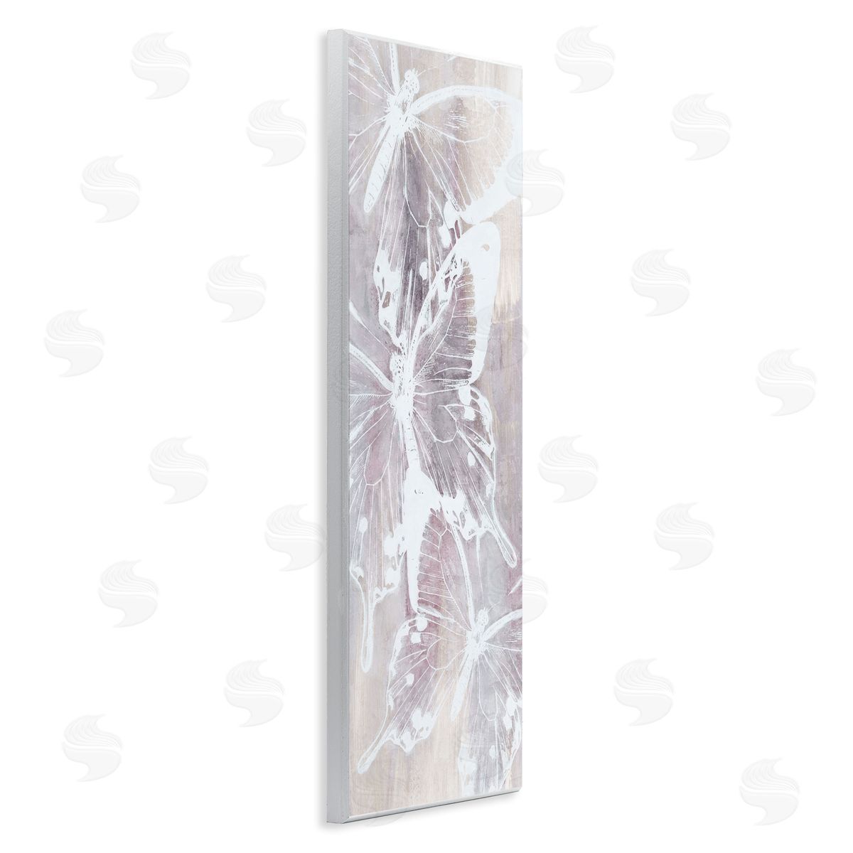 Nina Blue Abstract Overlapping Butterflies Wooden Wall Plaque Art Print