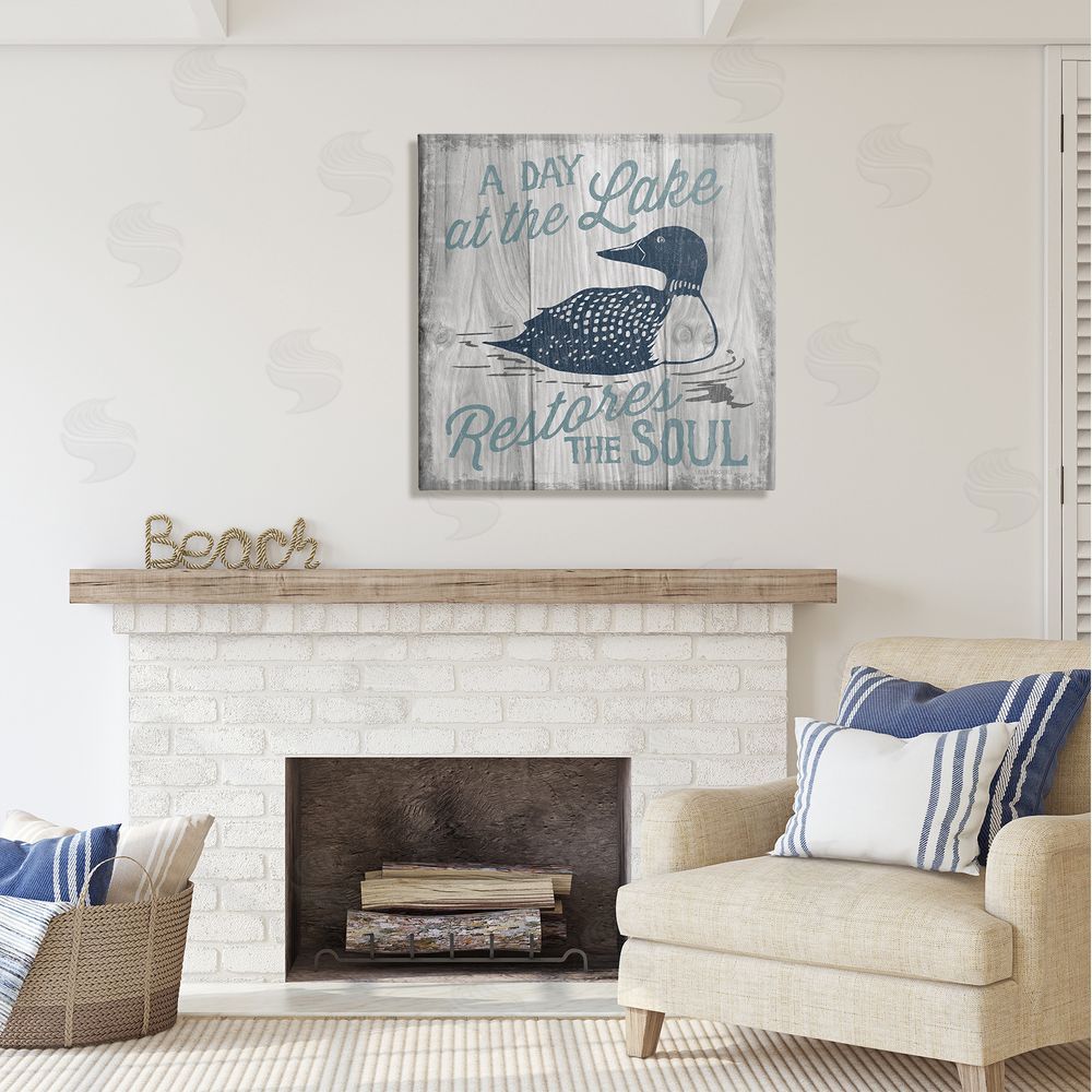 Laura Marshall Restores the Soul Phrase Canvas Wall Art in Room