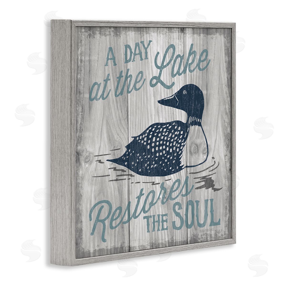 Laura Marshall Restores the Soul Phrase Gray Framed Glicee Wall Art Print