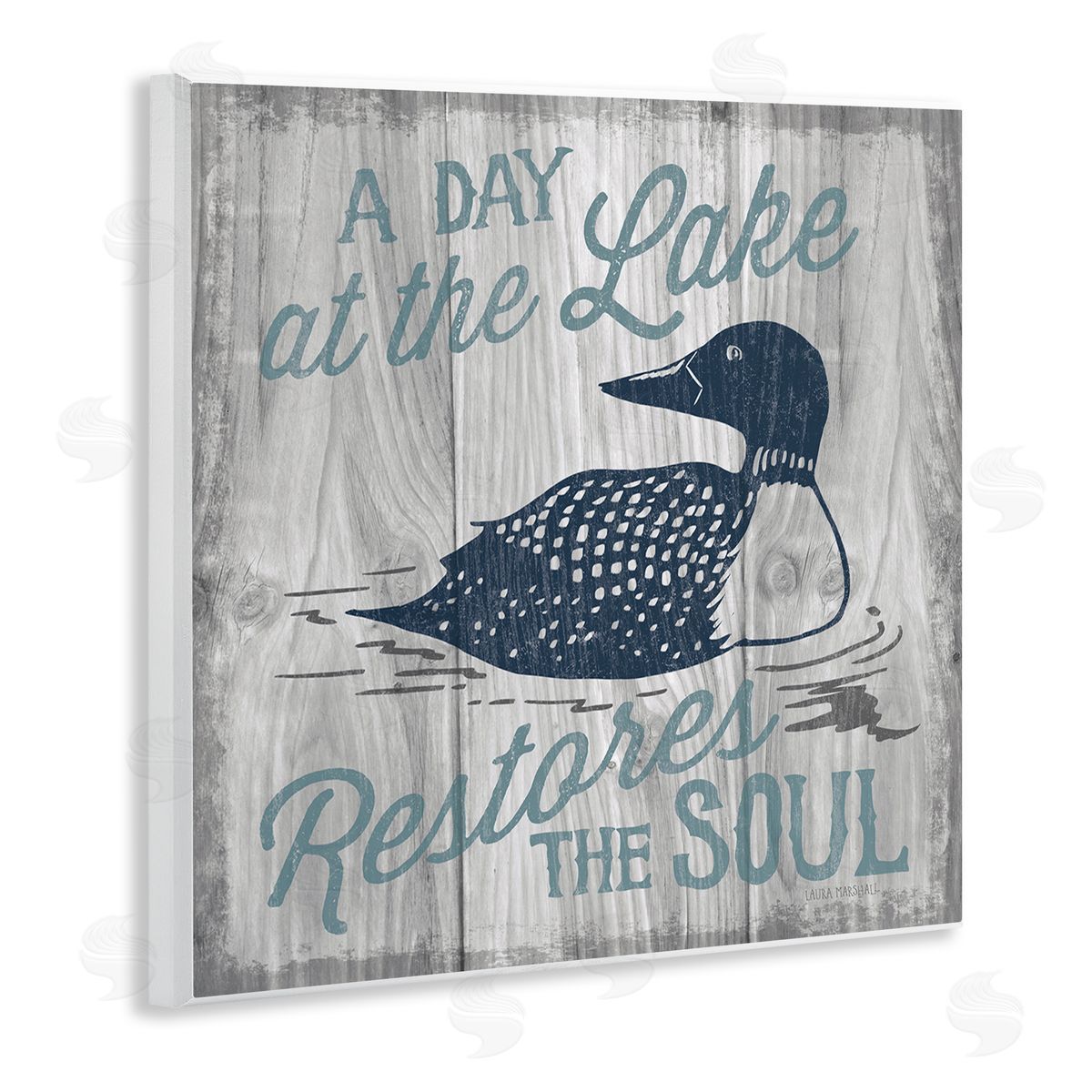 Laura Marshall Restores the Soul Phrase Wooden Wall Plaque Art Print