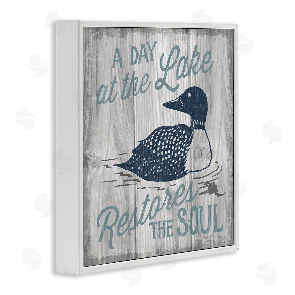 Laura Marshall Restores the Soul Phrase White Framed Glicee Wall Art Print
