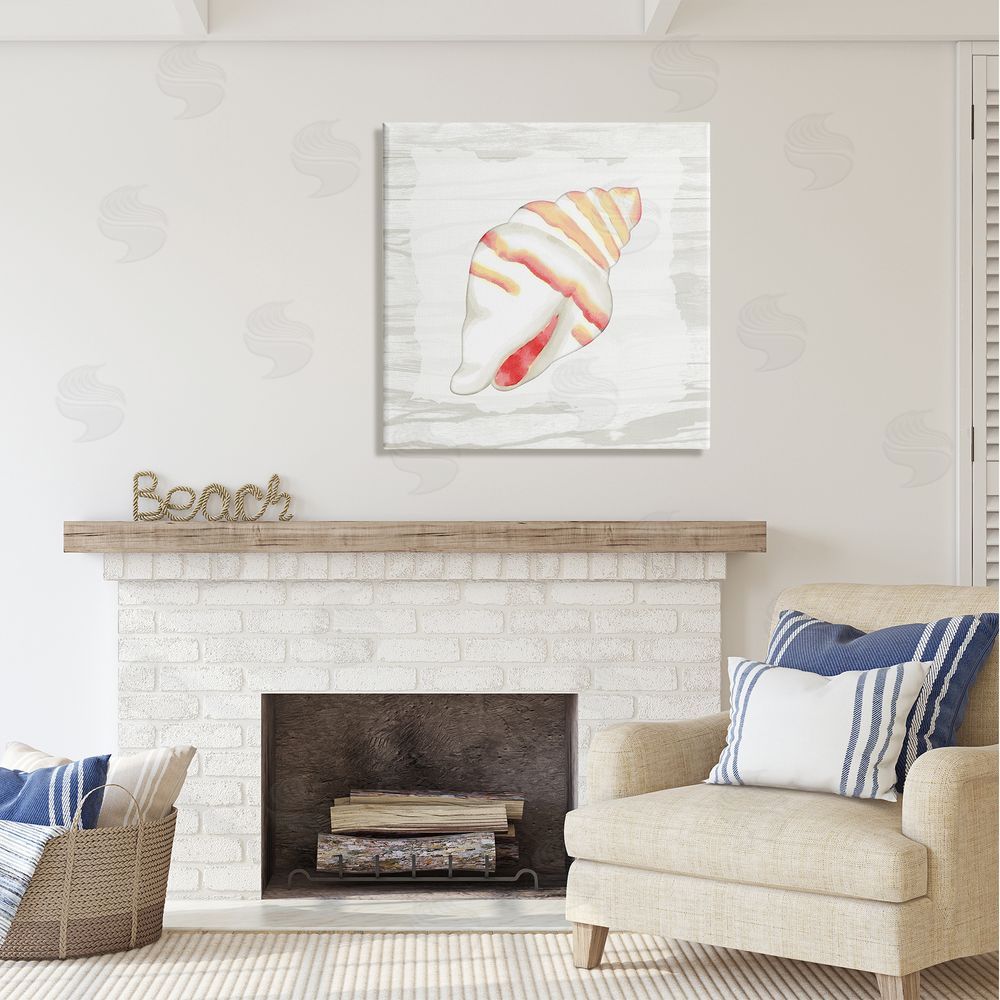 Anne Bailey Conch Shell Patterned Canvas Wall Art in Room