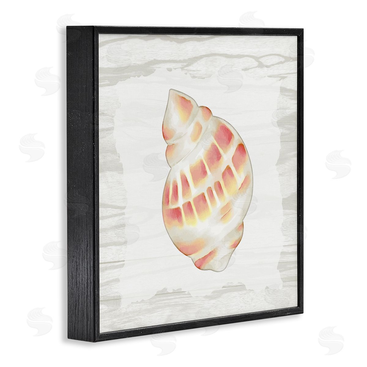 Anne Bailey Pink Rustic Seashell Black Framed Glicee Wall Art Print