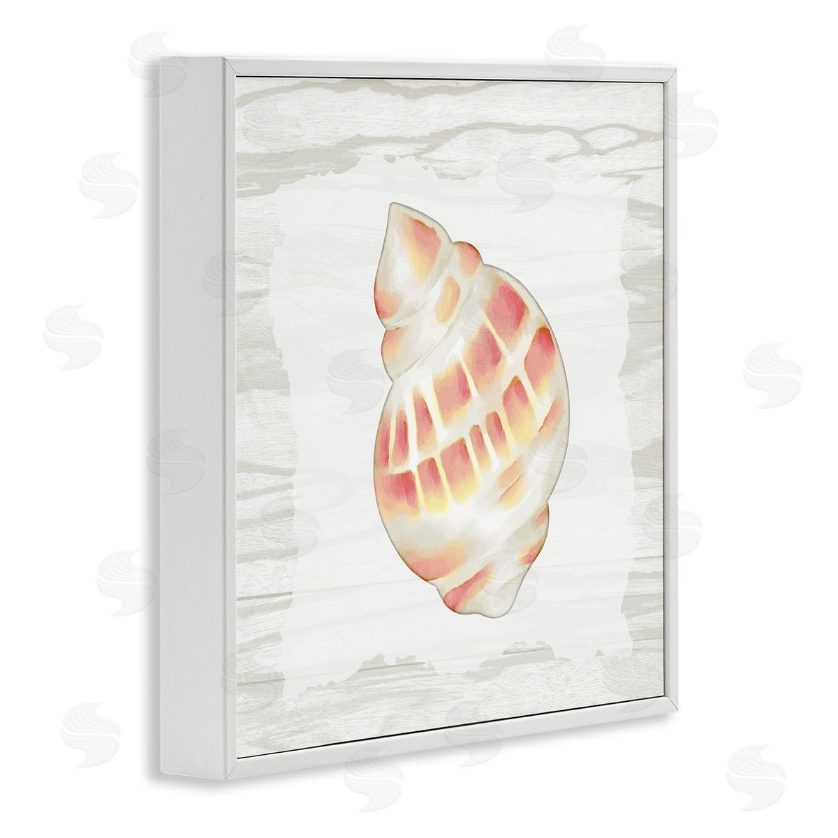 Anne Bailey Pink Rustic Seashell White Framed Glicee Wall Art Print