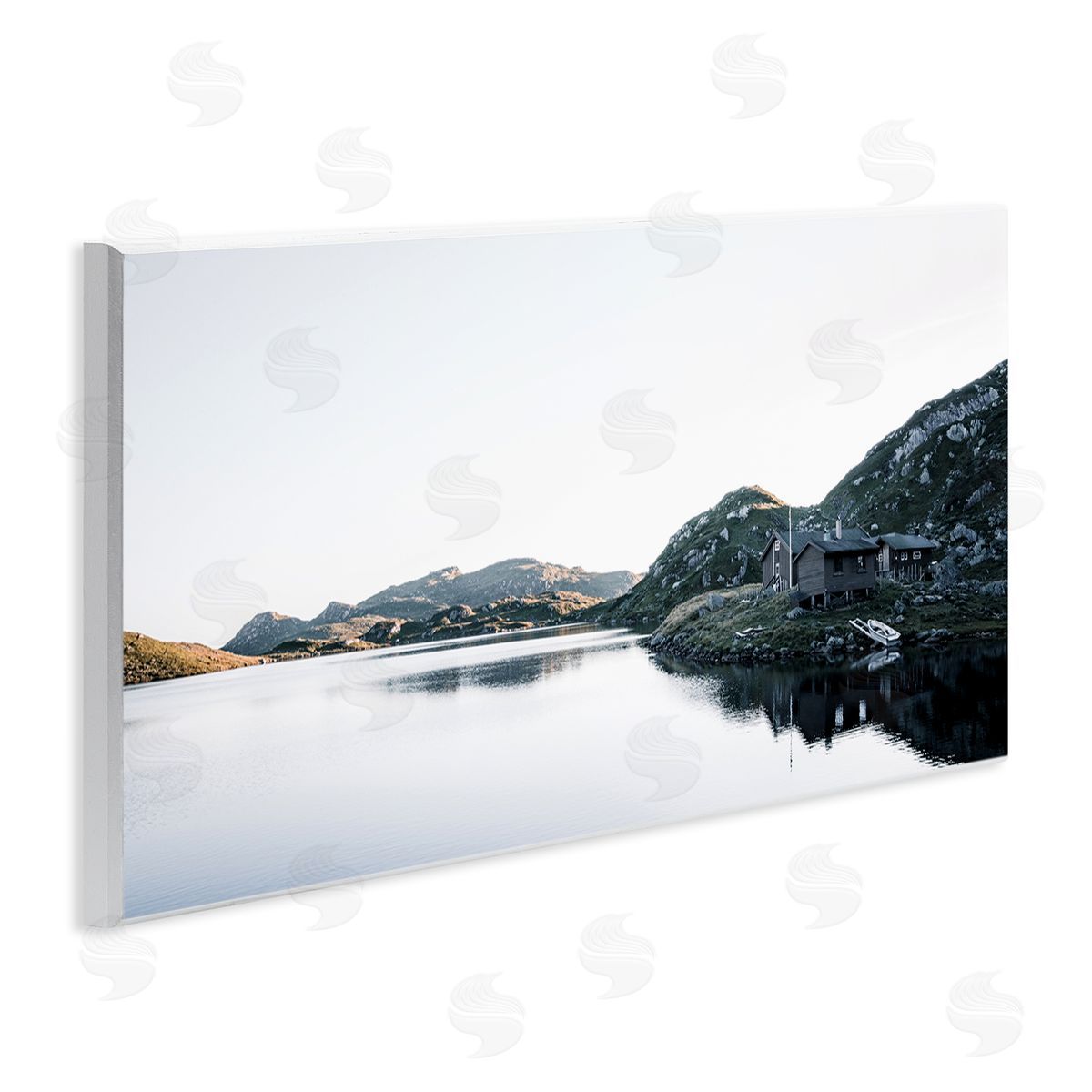 Thomas Tepstad Berge Lakeside Horizon Photography Wooden Wall Plaque Art Print