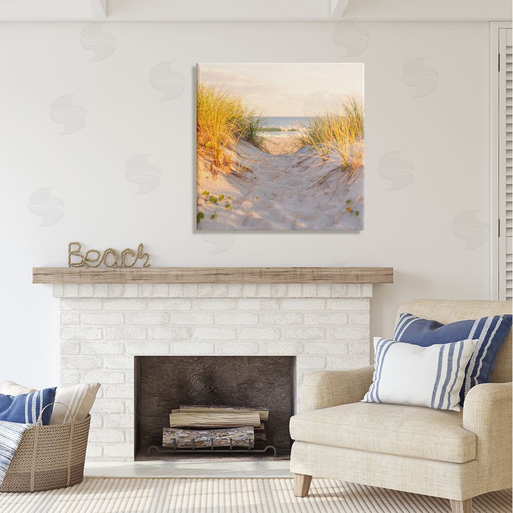 Michael Quackenbush Beach Sand Dunes Path Canvas Wall Art in Room