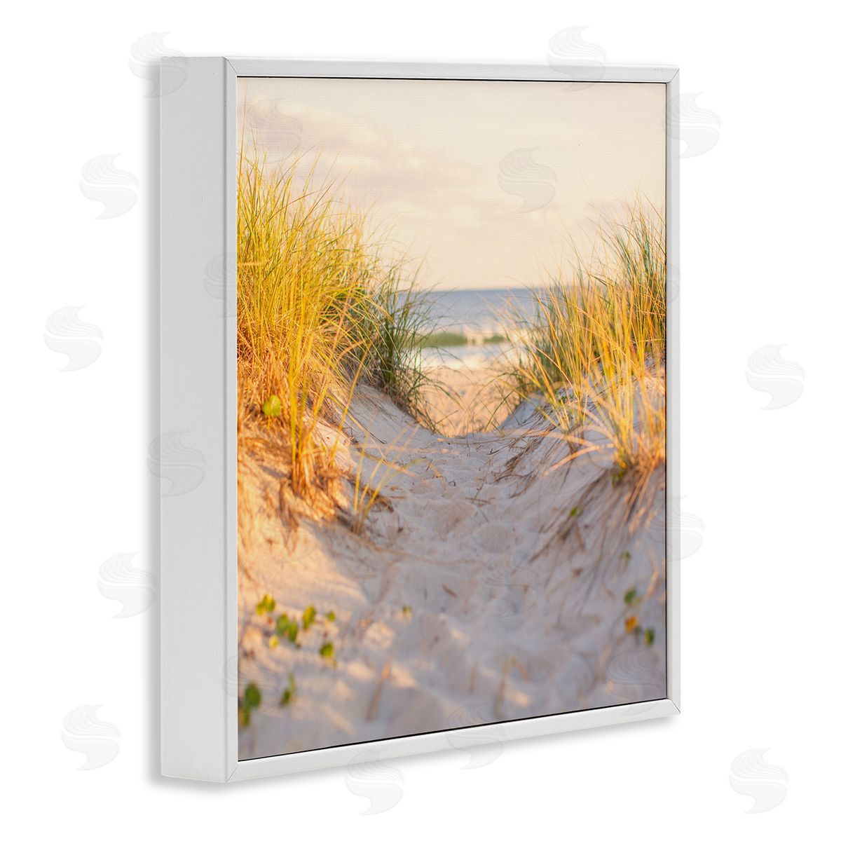 Michael Quackenbush Beach Sand Dunes Path White Framed Glicee Wall Art Print