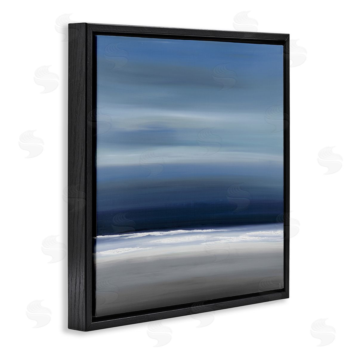 Kelsey Hochstatter Abstract Beach Gradient Black Floating Frame Canvas Wall Art Print