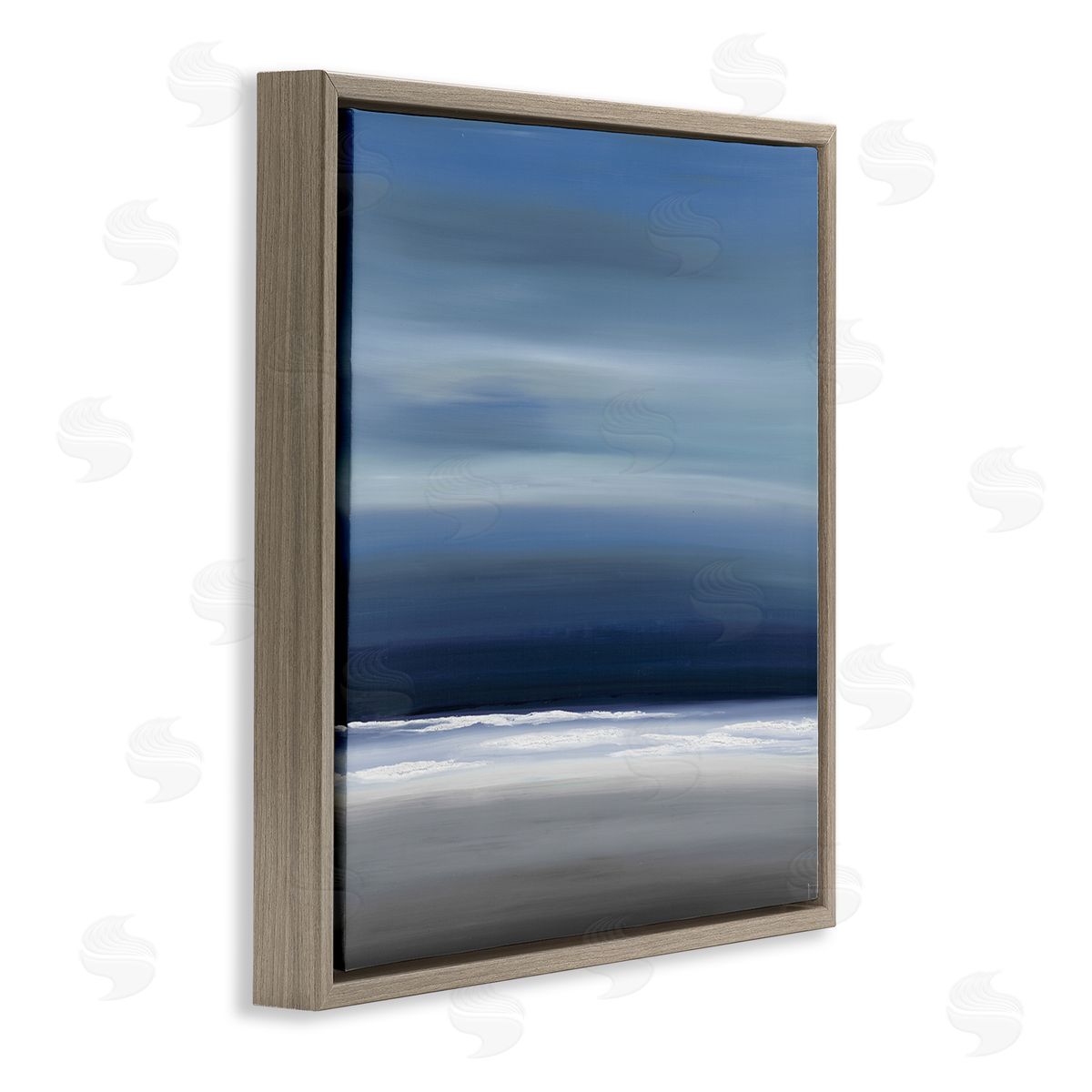 Kelsey Hochstatter Abstract Beach Gradient Brown Floating Frame Canvas Wall Art Print