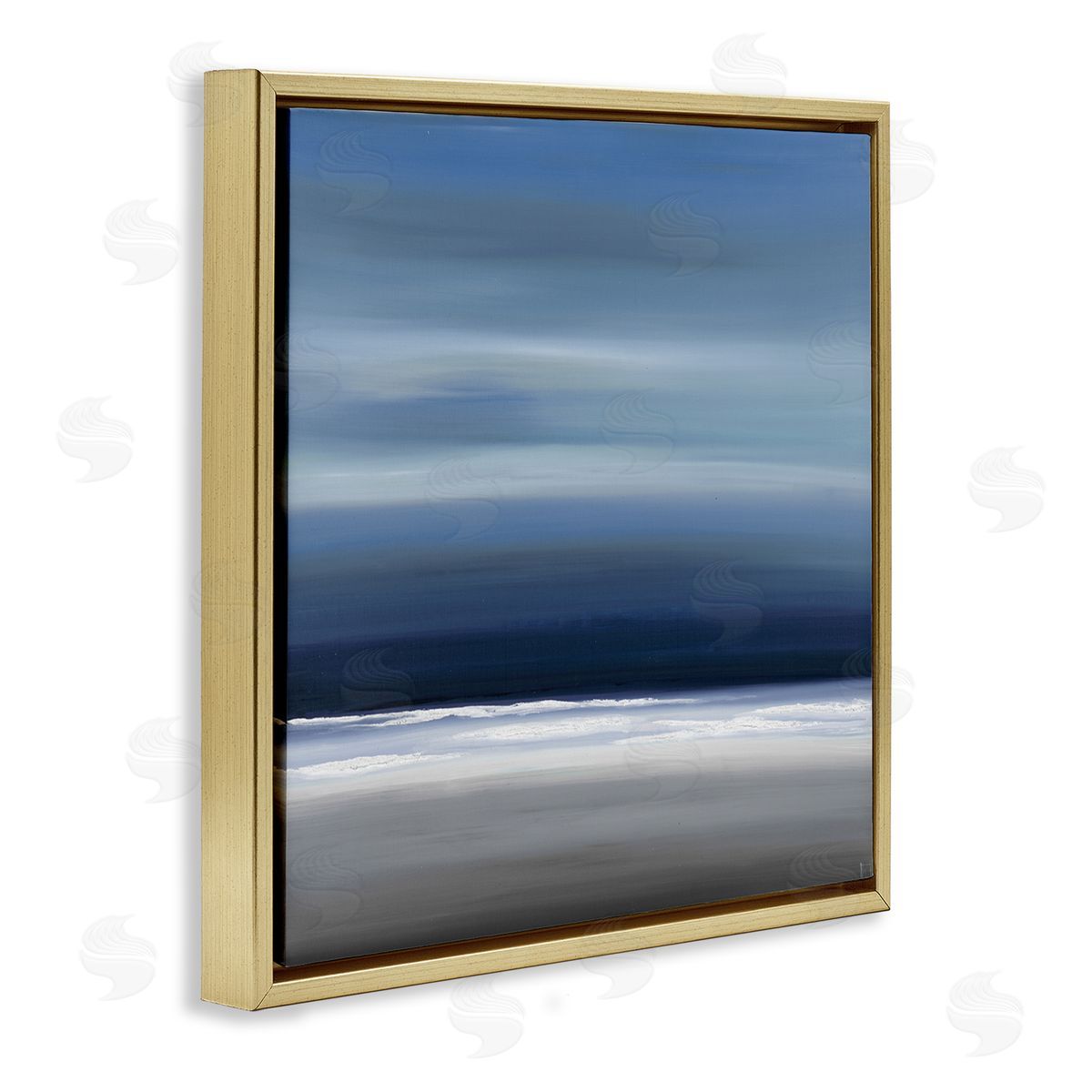 Kelsey Hochstatter Abstract Beach Gradient Gold Floating Frame Canvas Wall Art Print