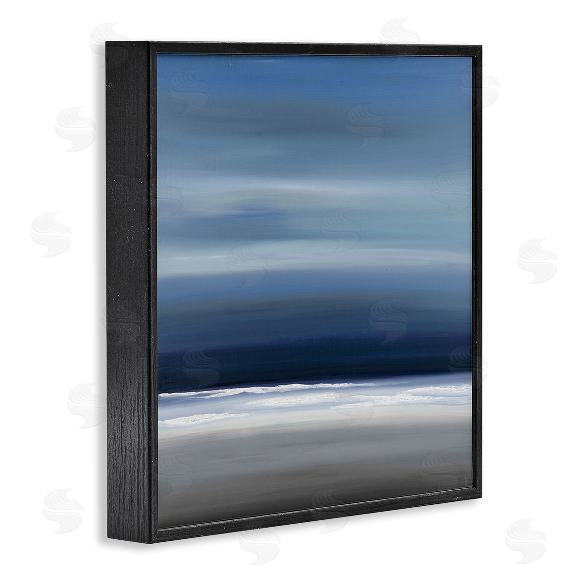 Kelsey Hochstatter Abstract Beach Gradient Black Framed Glicee Wall Art Print
