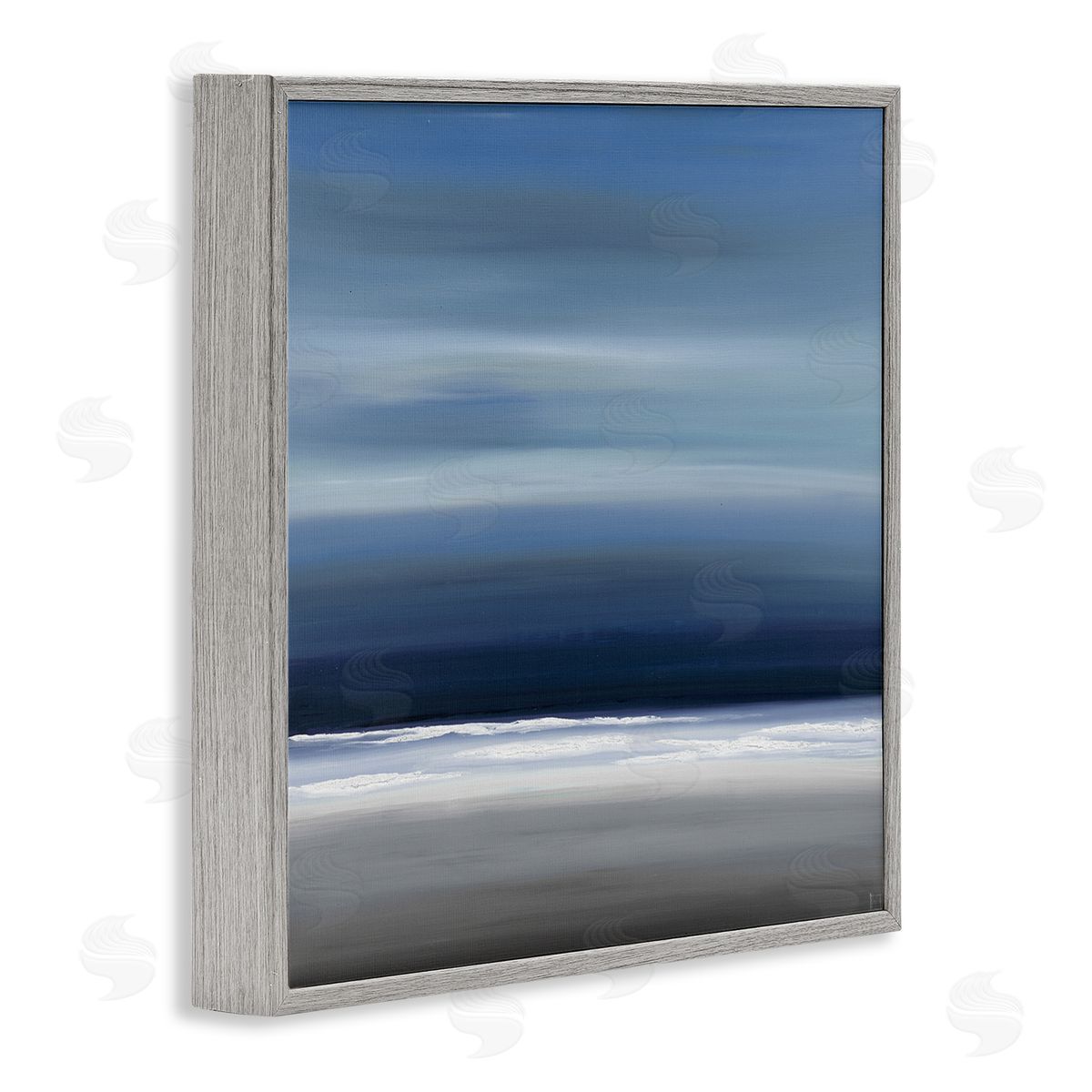 Kelsey Hochstatter Abstract Beach Gradient Gray Framed Glicee Wall Art Print