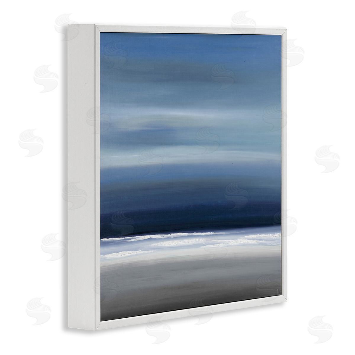 Kelsey Hochstatter Abstract Beach Gradient White Framed Glicee Wall Art Print