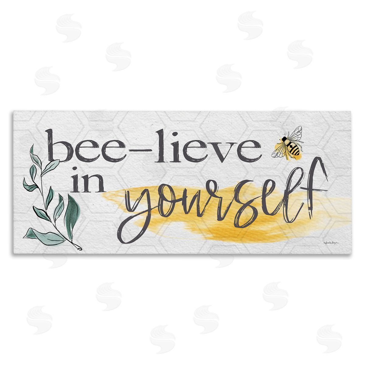 Susie Boyer Bee-Lieve in Yourself Phase Stretched Canvas Wall Art Print