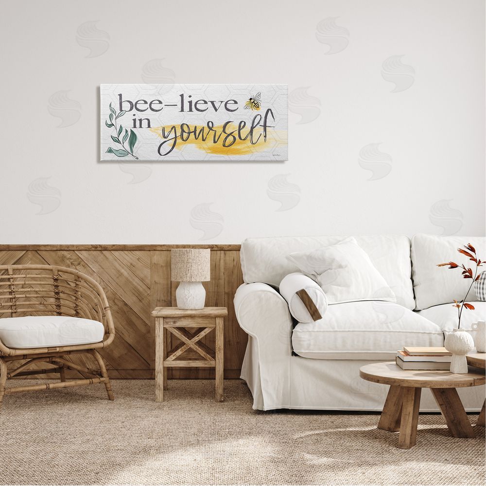 Susie Boyer Bee-Lieve in Yourself Phase Canvas Wall Art in Room