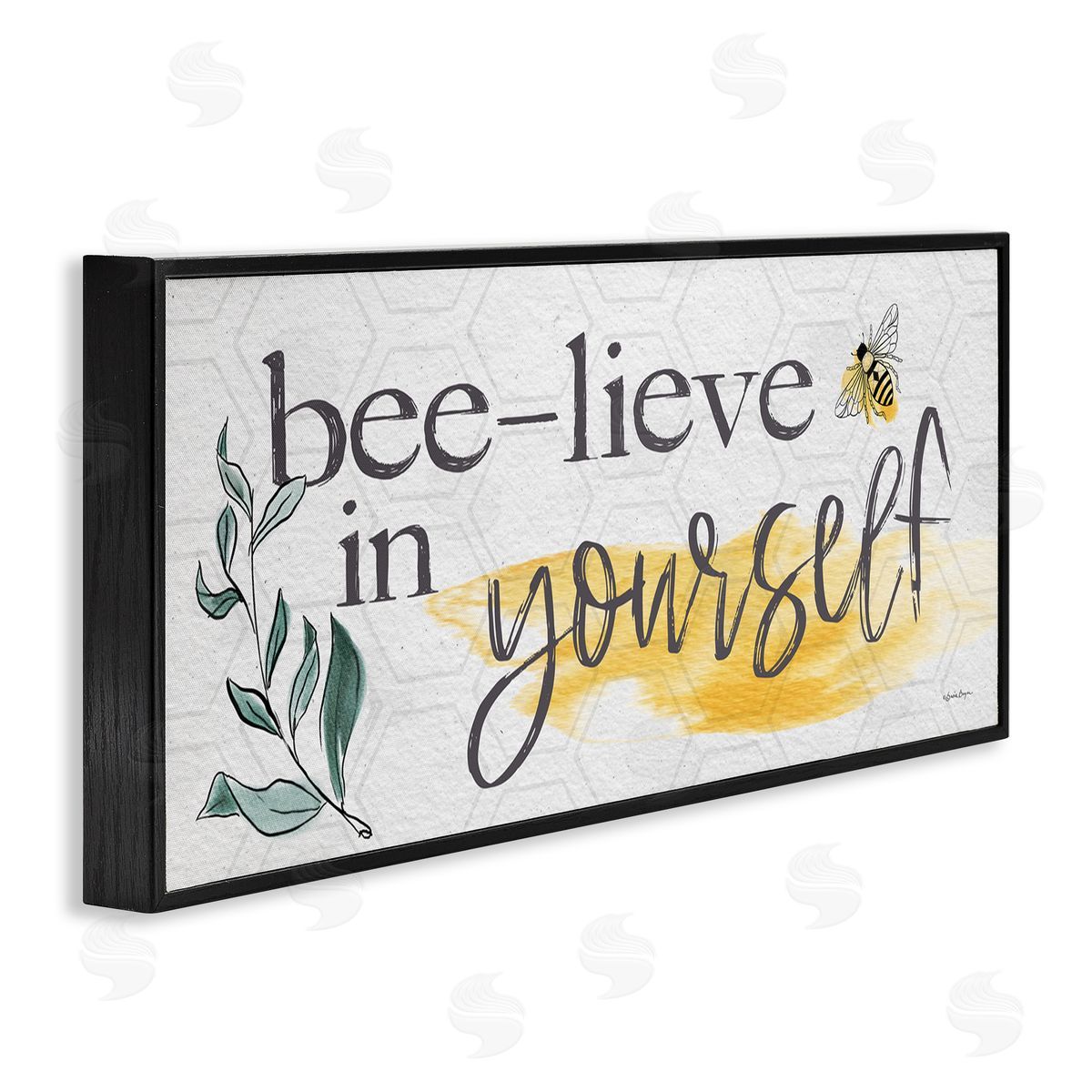 Susie Boyer Bee-Lieve in Yourself Phase Black Framed Glicee Wall Art Print