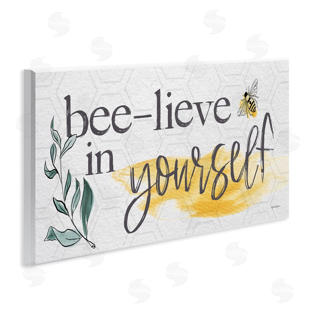 Susie Boyer Bee-Lieve in Yourself Phase Wooden Wall Plaque Art Print