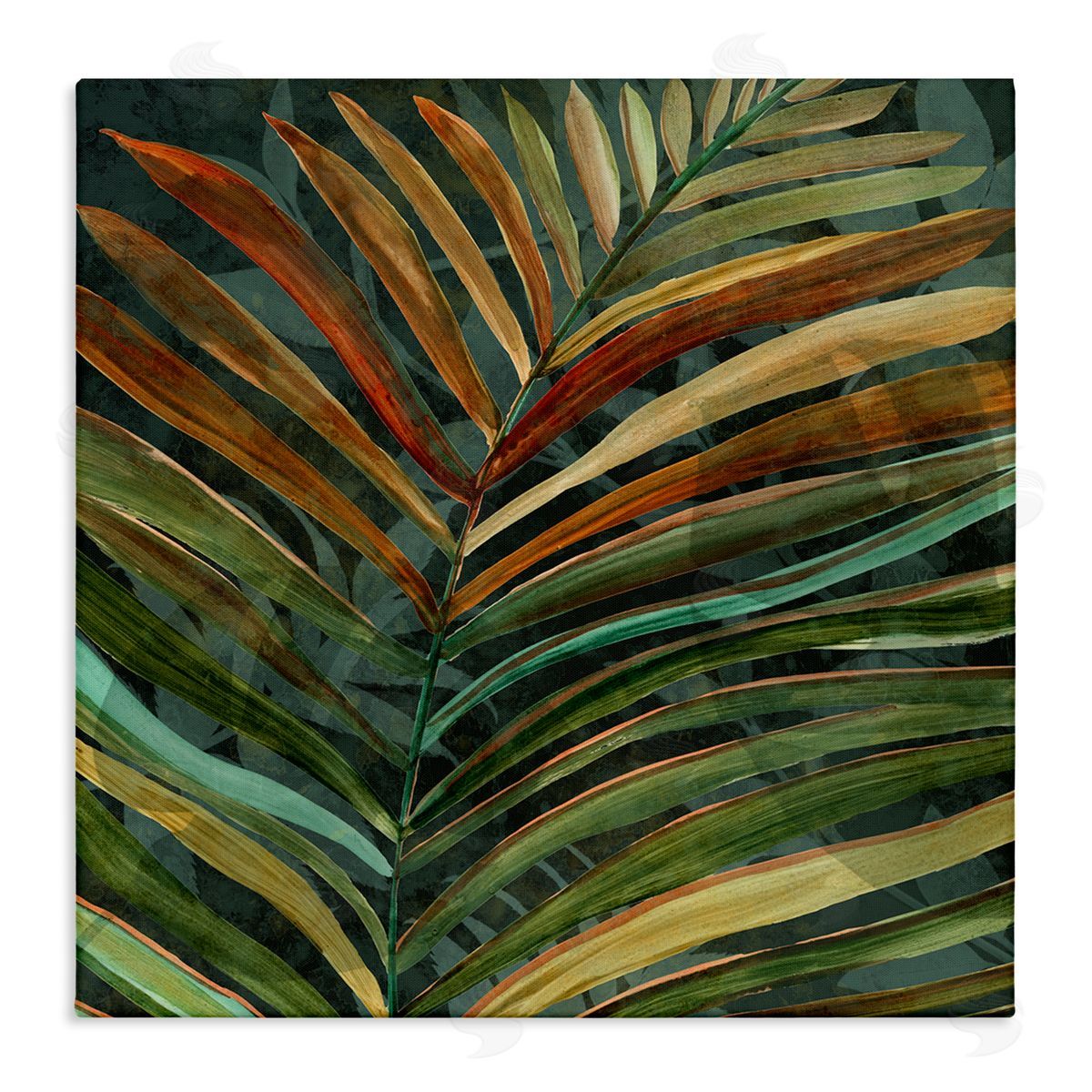 Carol Robinson Muted Botanical Leaf Stretched Canvas Wall Art Print