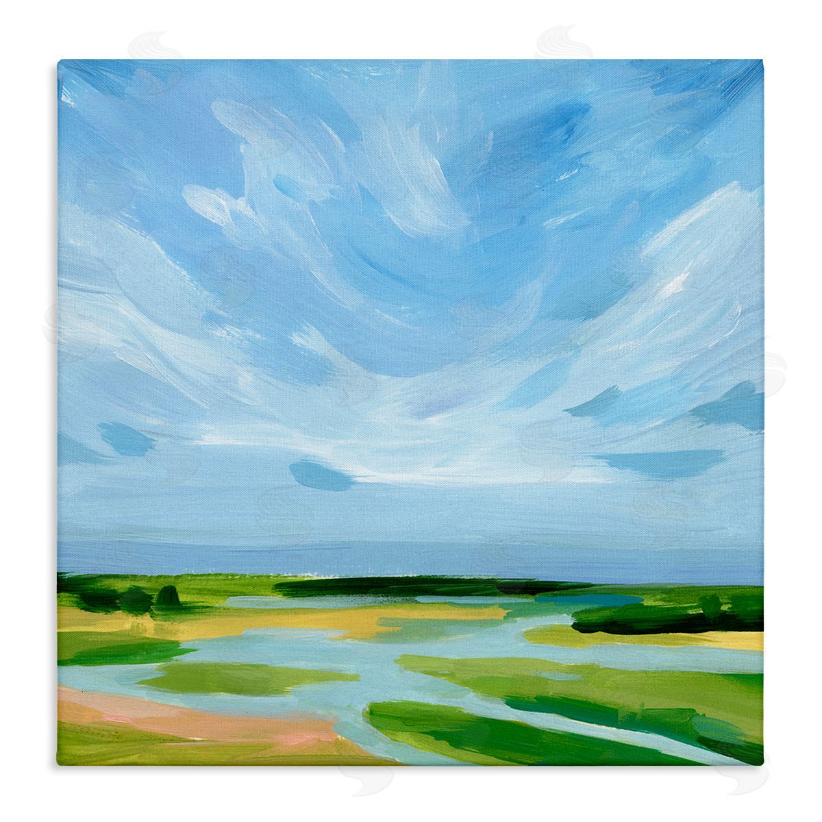 Victoria Barnes Rural Nature Landscape Stretched Canvas Wall Art Print