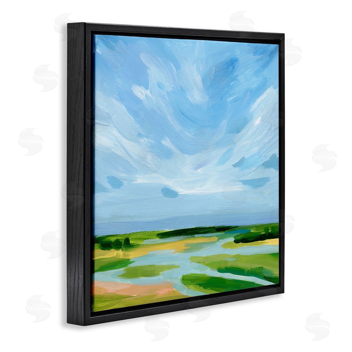 Victoria Barnes Rural Nature Landscape Black Floating Frame Canvas Wall Art Print