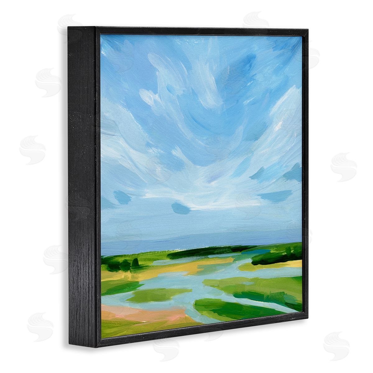 Victoria Barnes Rural Nature Landscape Black Framed Glicee Wall Art Print