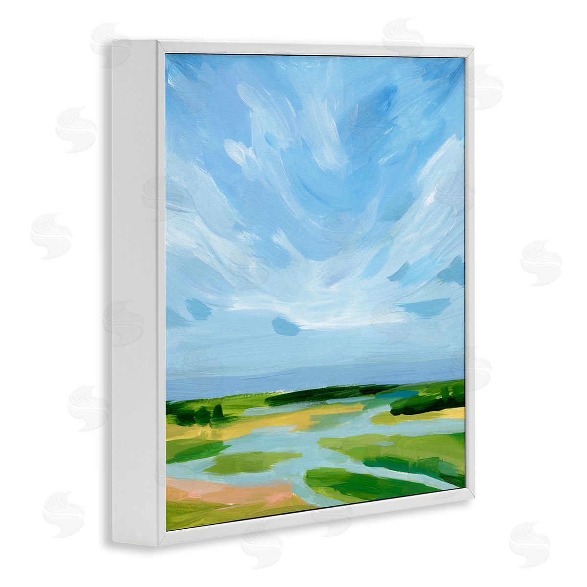 Victoria Barnes Rural Nature Landscape White Framed Glicee Wall Art Print