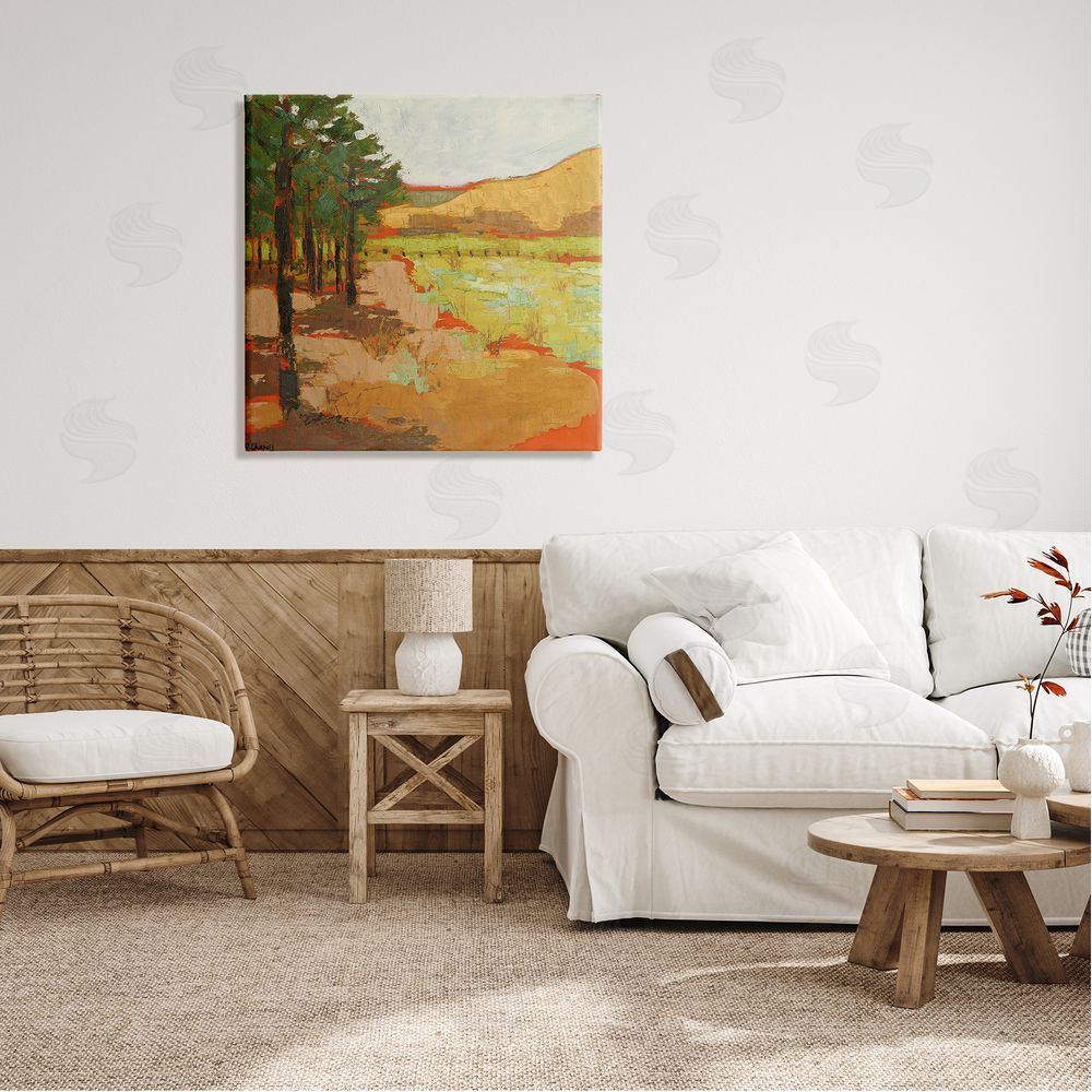 Virginia Chapuis Modern Landscape Painting Canvas Wall Art in Room