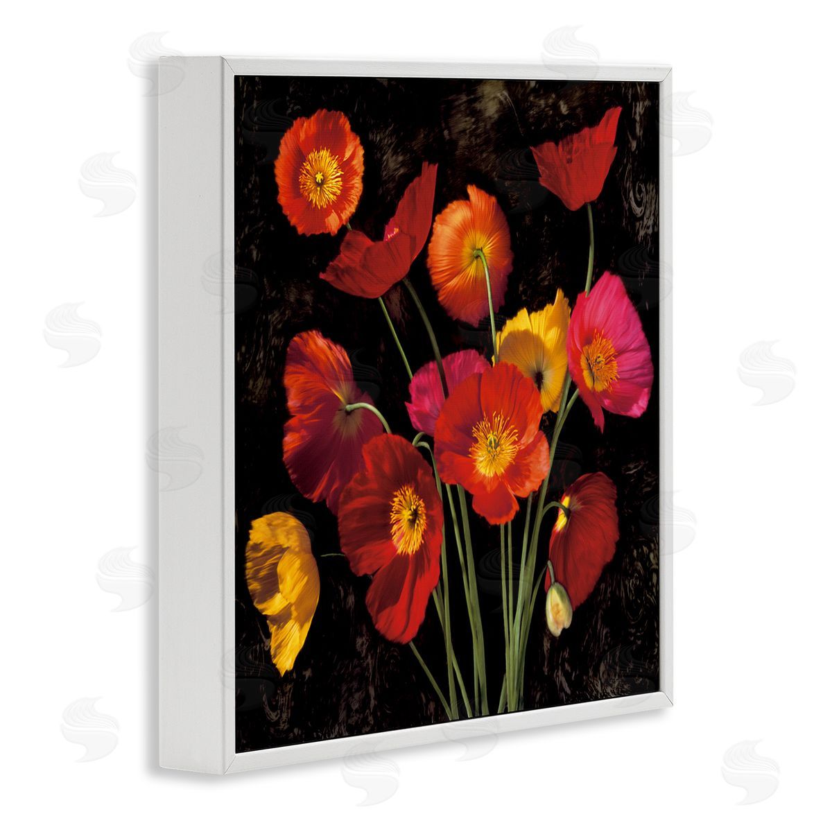 John Seba Red Poppies Photography White Framed Glicee Wall Art Print