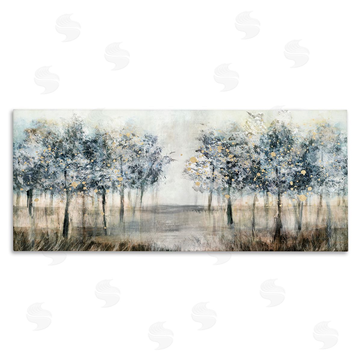 Modern Tree Grove Canvas Wall Art, Home Decor by Nina Blue