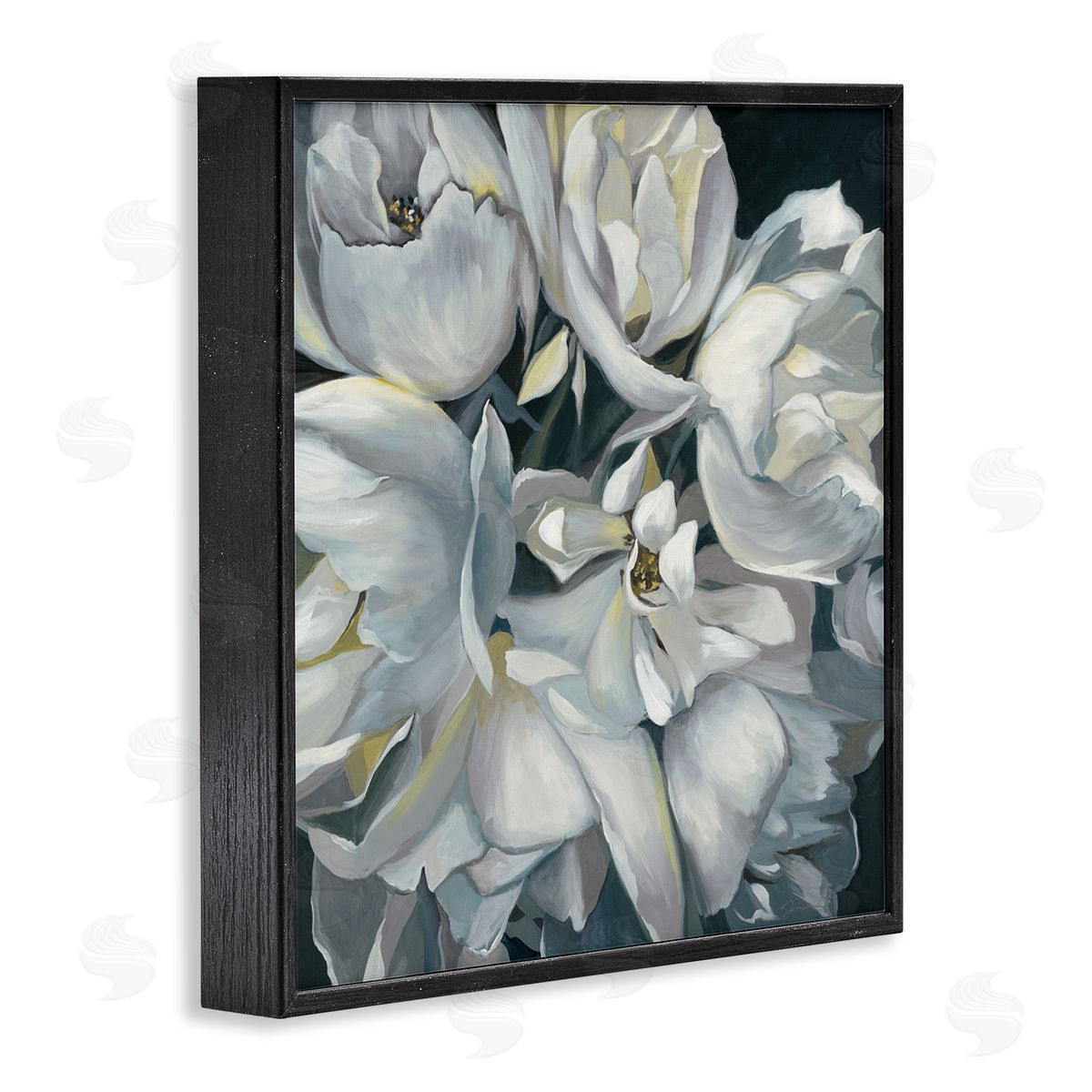 Liz Jardine White Flower Arrangement Black Framed Glicee Wall Art Print