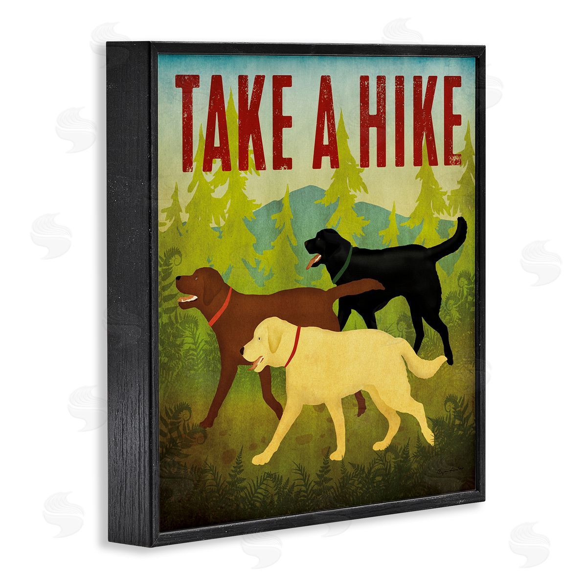 Ryan Fowler Take a Hike Phrase Black Framed Glicee Wall Art Print