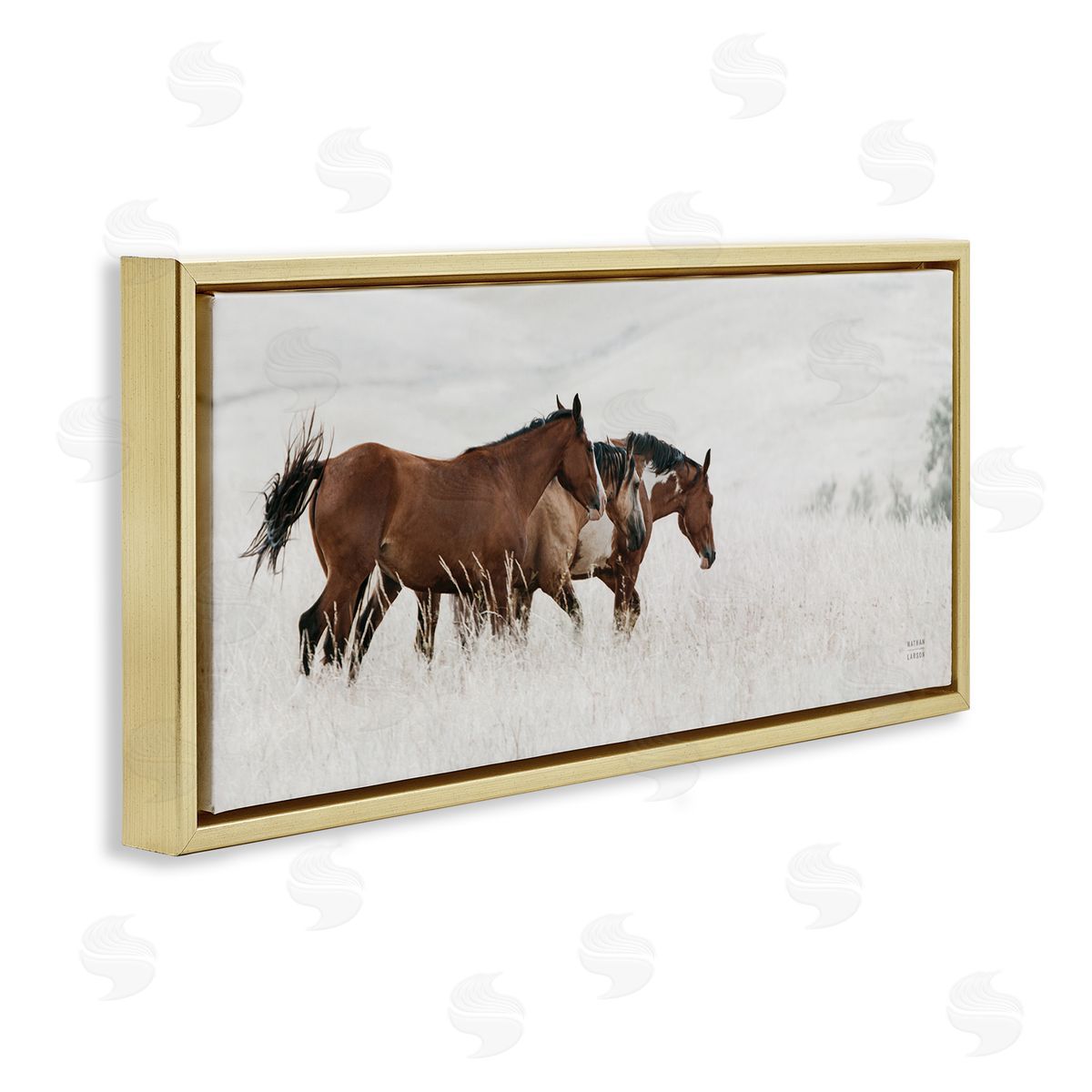 Nathan Larson Trotting Horses Landscape